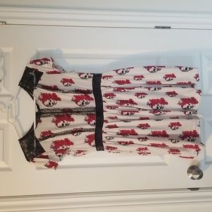 Royal Bones skull and flowers dress